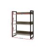 Bookshelf Display Shelves Metal Bookcase Wooden Book Shelf Wall Storage