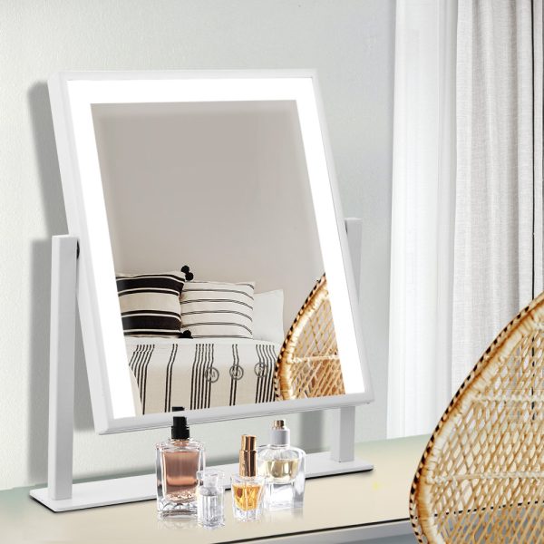 LED Makeup Mirror Hollywood Standing Mirror Tabletop Vanity White