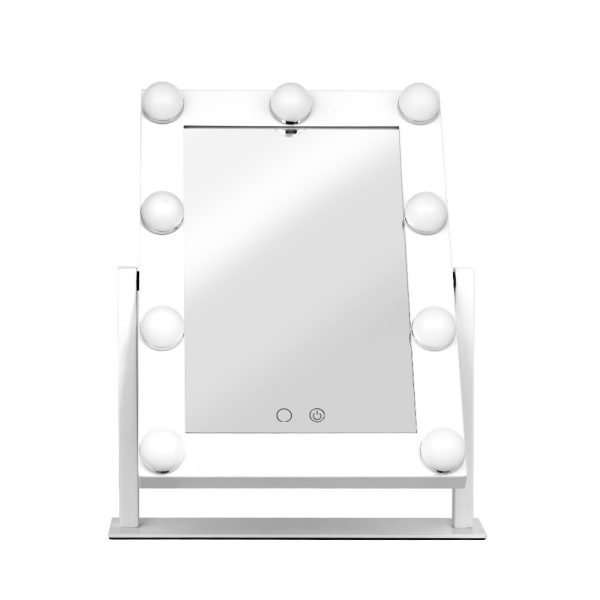 LED Standing Makeup Mirror – White