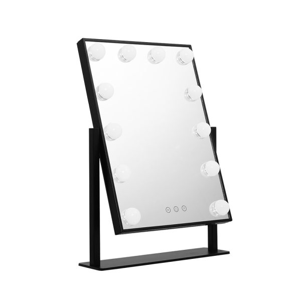 LED Standing Makeup Mirror – Black