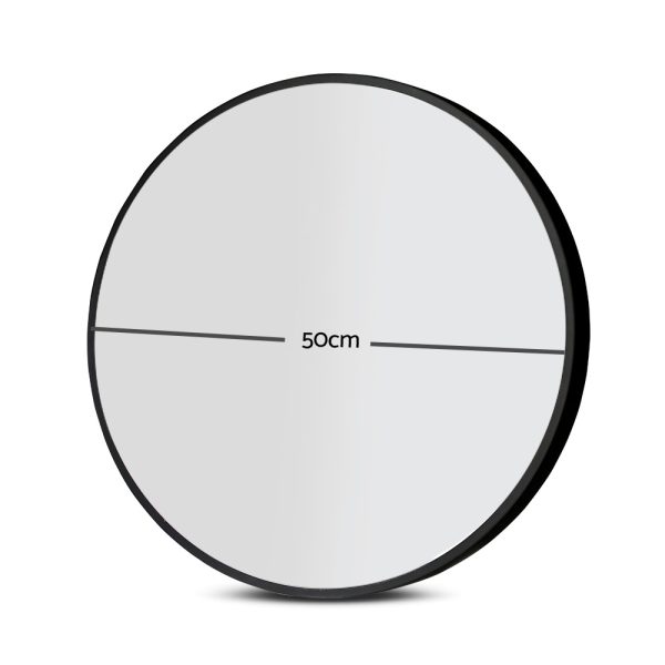 Round Wall Mirror 50cm Makeup Bathroom Mirror Frameless