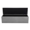 Storage Ottoman Blanket Box Grey LARGE Fabric Rest Chest Toy Foot Stool