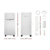 Portable Air Conditioner Cooling Mobile Fan Cooler Dehumidifier White 2000W
