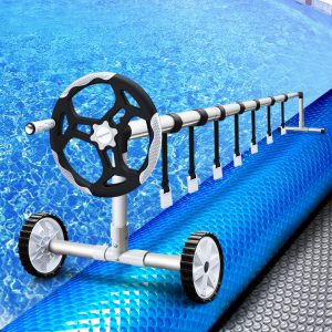 Pool Cover 500 Micron 10.5x4.2m Swimming Pool Solar Blanket 5.5m Roller
