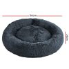 Pet bed Dog Cat Calming Pet bed Extra Large 110cm Dark Grey Sleeping Comfy Washable
