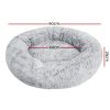 Pet bed Dog Cat Calming Pet bed Large 90cm Charcoal Sleeping Comfy Cave Washable