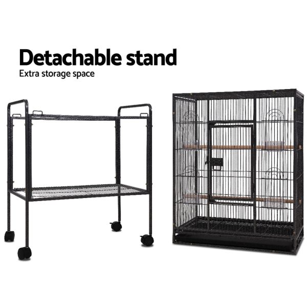 Bird Cage Pet Cages Aviary 144CM Large Travel Stand Budgie Parrot Toys