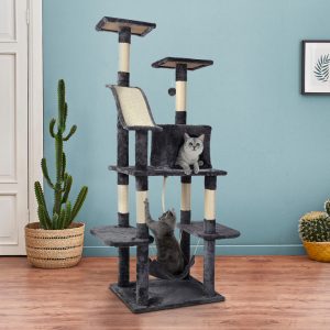 Cat Tree 171cm Tower Scratching Post Scratcher Wooden Condo House Bed Toys