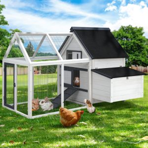 Chicken Coop Rabbit Hutch Large House Run Cage XL Pet Hutch Bunny Wooden
