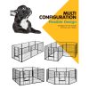 8 Panel Pet Dog Playpen Puppy Exercise Cage Enclosure Fence Play Pen 80x80cm