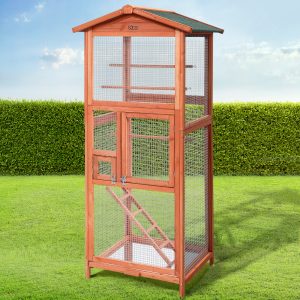 Bird Cage 72cm x 60cm x 168cm Pet Cages Large Aviary Parrot Carrier Travel Canary Wooden XL