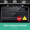 Devanti 3 Burner Portable Oven – Silver & Black