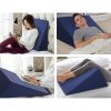 2X Memory Foam Wedge Pillow Neck Back Support with Cover Waterproof Blue