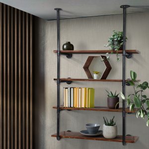 Bookshelf DIY Pipe Shelf 4 Tiers - INGE