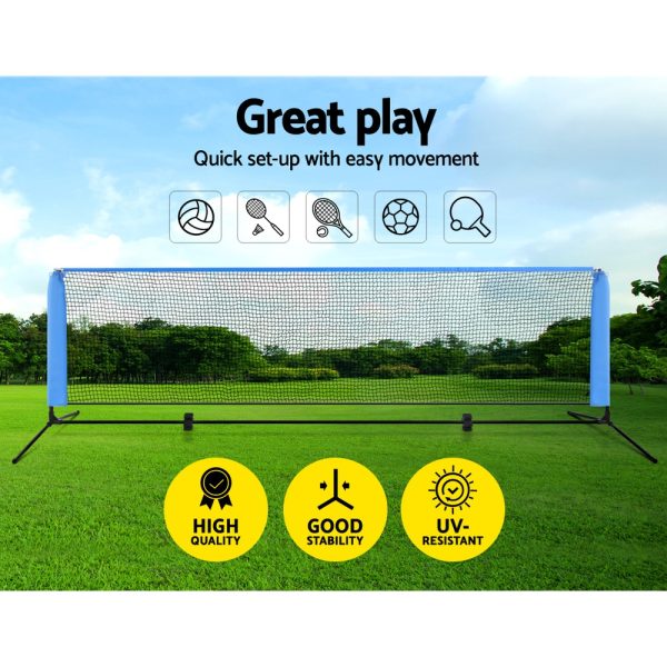 Portable Sports Net Stand Badminton Volleyball Tennis Soccer 3m 3ft Blue