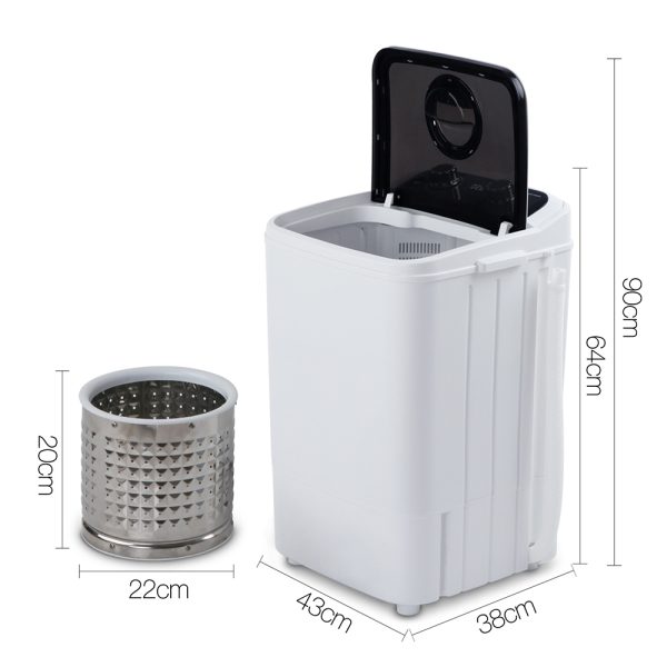 4.6KG Mini Portable Washing Machine – Black