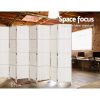 8 Panel Room Divider Screen Privacy Timber Foldable Dividers Stand White