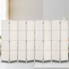 8 Panel Room Divider Screen Privacy Timber Foldable Dividers Stand White