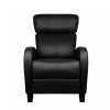 PU Leather Reclining Armchair – Black