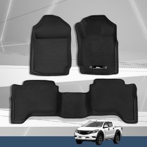 Car Floor Mats Rubber Compatible for Mazda BT50 Dual Crew Cab