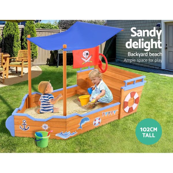 Boat Sand Pit With Canopy