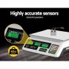Emajin Scales Digital Accurate 40KG Weighing Kitchen Scales Platform Scales LCD White