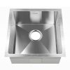 44cm x 44cm Stainless Steel Kitchen Sink Under/Top/Flush Mount Silver