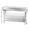1524 x 610mm Commercial Stainless Steel Kitchen Bench