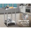 Cefito 610 x 610m Commercial Stainless Steel Kitchen Bench