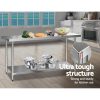 610 x 1829mm Commercial Stainless Steel Kitchen Bench