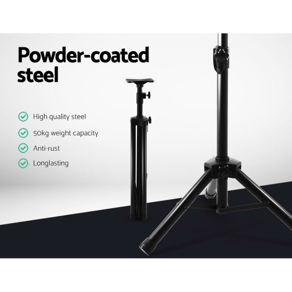 Set of 2 Adjustable 120CM Speaker Stand – Black