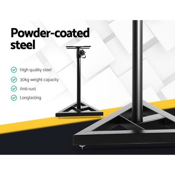 Set of 2 120CM Surround Sound Speaker Stand – Black