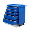 5 Drawer Mechanic Tool Box Cabinet Storage Trolley – Blue