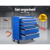 5 Drawer Mechanic Tool Box Cabinet Storage Trolley – Blue