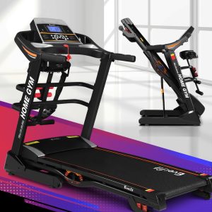 Electric Treadmill 480mm 18kmh 3.5HP Auto Incline Home Gym Run Exercise Machine Fitness Dumbbell Massager Sit Up Bar