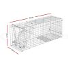Humane Animal Trap Cage 94 x 34 x 36cm  – Silver