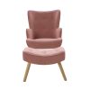 Artiss Armchair Lounge Chair Ottoman Accent Armchairs Sofa Fabric Chairs Pink