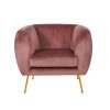Armchair Lounge Sofa Arm Chair Accent Chairs Armchairs Couch Velvet Pink