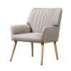 Artiss Armchair Lounge Chair Armchairs Accent Chairs Sofa Couch Fabric Beige