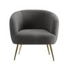 Artiss Armchair Lounge Chair Accent Chairs Arm Armchairs Sherpa Boucle Charcoal