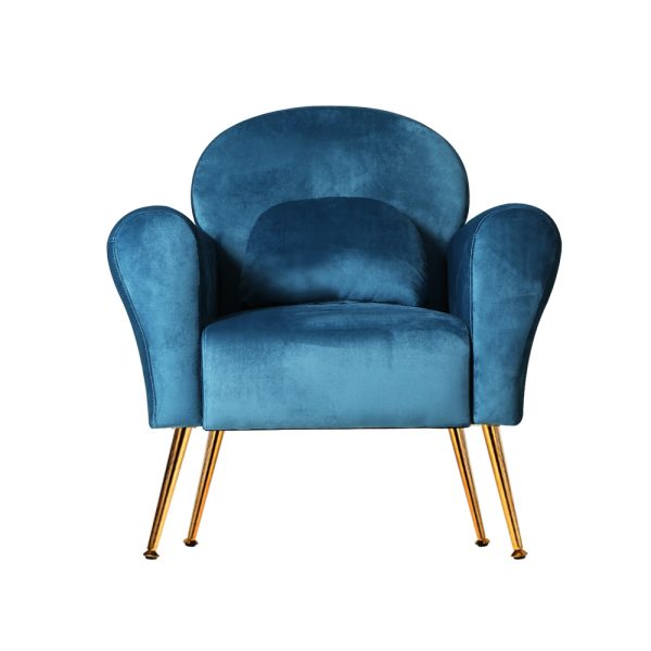 Armchair Lounge Chair Accent Chairs Armchairs Sofa Navy Velvet Cushion