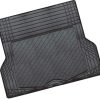 ALUMINIUM LOOK 1-Piece Boot Mat – BLACK [Rubber/Aluminium Look]