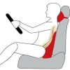 Peach Memory Foam Lumbar Back & Neck Pillow Support Back Cushion Office Car Seat