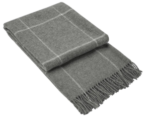 Brighton Throw – 100% NZ Wool – Grey Striped