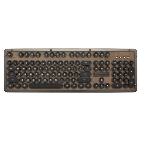 AZIO Keyboard Retro Style Bluetooth enabled Premium style Elwood