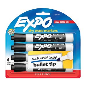EXPO White Board Marker Blt Black Pack of 4 in Box of 6
