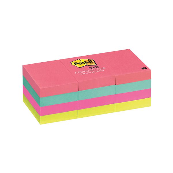 POST-IT It Note 653AN Cape Town Collection Pack of 12