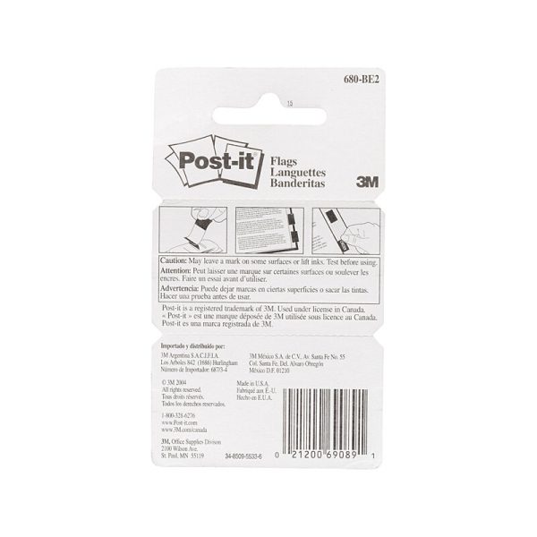 POST-IT Flag 680-BE2 Bluee Pack of 2 Box of 6