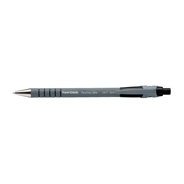 PAPER MATE Flexi Grip Retractable Ball Pen 0.8mm Black Box of 12