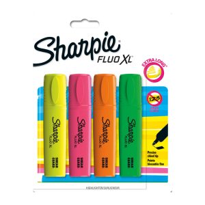 SHARPIE FluXL Hiliter Pack 4 Box of 12